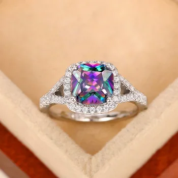 CAOSHI Великолепные красочные кольца с цирконием на палец, Женские украшения для свадебной церемонии, Модные Роскошные Аксессуары для женской помолвки.