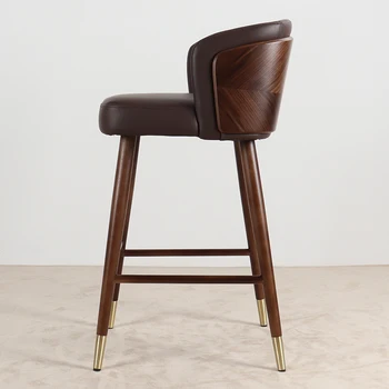 Роскошный деревянный обеденный стул европейского золотого дизайна, стулья для спальни, гостиной, кухонного столика, кожаная современная мебель Poltrona Design