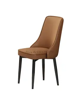 Обеденный стул Домашний Современный Минималистичный Ресторанный стул Со спинкой Для отдыха, Железный Обеденный стол и стул Nordic Luxury Hotel Chair
