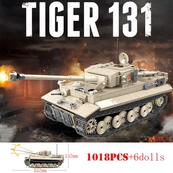 Военные танковые строительные блоки Tiger 131 Второй мировой войны, тяжелые танки КВ-2, армейское оружие, солдатские кирпичи, Детские игрушки своими руками, подарки на день рождения для детей