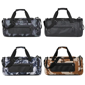 Мужская спортивная сумка для багажа, ручка для переноски с отделением для обуви и влажным карманом, дорожная сумка для кемпинга/треккинга/ пеших прогулок/путешествий