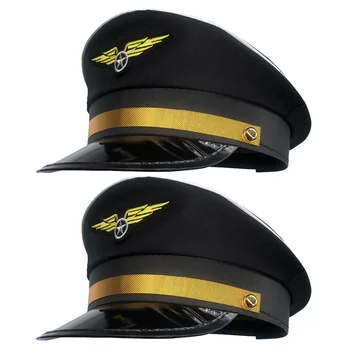 Костюм пилота, 2 предмета, регулируемая шляпа, мужские аксессуары, забавное женское платье из полиэстера, мужская одежда