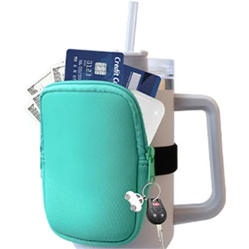 Портативный кошелек для монет с ремешком, сумка-держатель для бутылки с водой, многофункциональный кошелек для монет на регулируемом съемном ремешке для путешествий на открытом воздухе