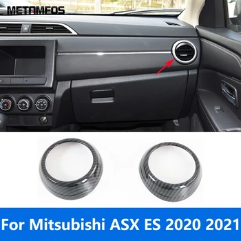 Для Mitsubishi ASX/RVR/Outlander Sport ES 2020 2021 Карбоновое Волокно Боковое Переднее Вентиляционное Отверстие Выходная Крышка Отделка Аксессуары Для Укладки автомобилей