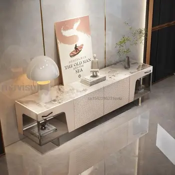 Модная подставка для телевизора Mavisun Мебель для гостиной с прозрачным стеклом, Металлическими основаниями, рамой из массива дерева, Дизайнерский телевизор Cbainet