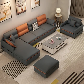 Домашний диван для гостиной Nordic simple современная мода легкая роскошная ткань без стирки прямой ряд