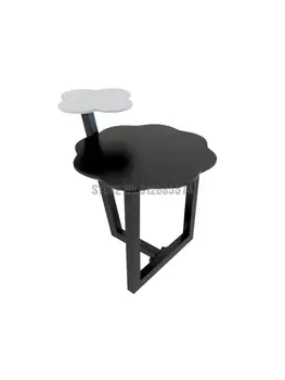 Приставной столик для двухслойного дивана, прикроватный чайный столик из кованого железа, мини-передвижной столик, итальянский минималистичный легкий роскошный угловой столик
