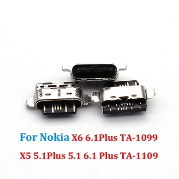 10-20 ШТУК для Nokia X6 6.1 Plus TA-1099 X5 5.1 Plus 5.1 6.1 Plus TA-1109 USB Порт Для Зарядки Док-станция Разъем Зарядного Устройства Гнездо