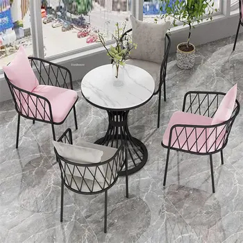 Современные фланелевые обеденные стулья для кухонной мебели, Легкий Роскошный стул для кафе и ресторана, дизайнерский обеденный стул с железной спинкой для отдыха