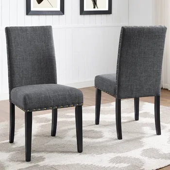 Обеденный стул Roundhill Furniture Biony, комплект из 2 обеденных стульев серого цвета