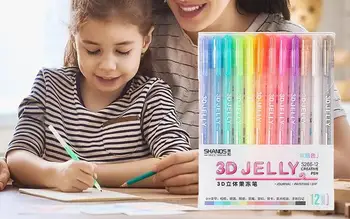 Гелевые ручки для раскрашивания детских гелевых ручек, цветные гелевые ручки, Быстросохнущие чернила для раскрашивания книг, рисование каракулей, рисунок впитывается легче.