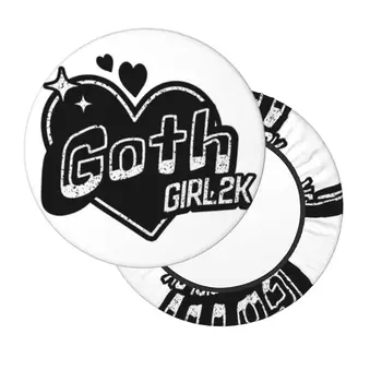 Goth Girl 2K Y2K Street Art, круглый чехол для подушки для барного стула, декор для стула, отличный подарок, подходящий для ресторана