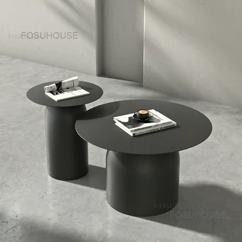 Скандинавские круглые журнальные столики Дизайнерская мебель для дома, приставной столик для гостиной, журнальный столик Iron Art, прикроватный столик B