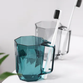 Креативная чашка для мытья, Портативная Пластиковая чашка для зубной щетки, Пластиковая Прозрачная чашка для полоскания рта, Держатель для зубной щетки, Принадлежности для ванной комнаты