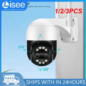 1/2/3ШТ 4K IP-камера с двумя объективами 2,8 мм + 12 мм WiFi Камера видеонаблюдения цветного ночного видения с 8-кратным цифровым зумом CCTV Наблюдение